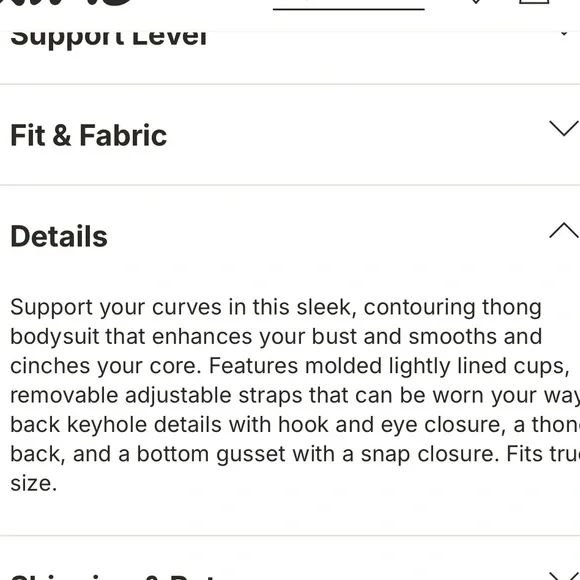 SKIMS Body Underwire Thong Bodysuit Black Size XL - Picture 11 of 11